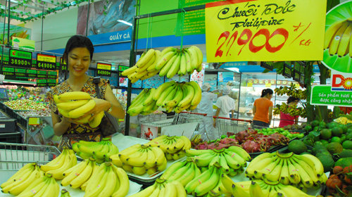 Khách hàng mua chuối Dole - Philippines tại siêu thị Big C, Q.Phú Nhuận, TP.HCM  - khach hang mua chuoi dole -